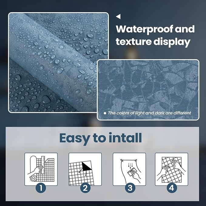 Abyssaly Blue Peel and Stick Wallpaper - Image 4