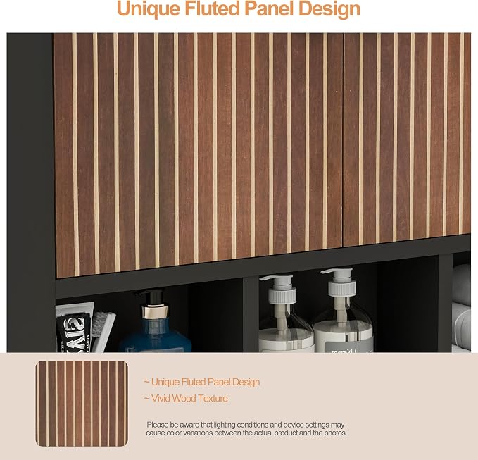 Bathroom Wall Cabinet, Wooden Medicine Cabinet - Image 4