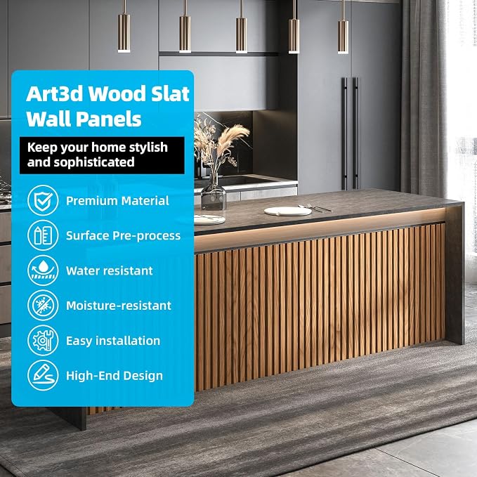 Art3d 6-Piece Wood Slat Panels for Stylish Interior Decor and Ceiling Decoration - Image 4