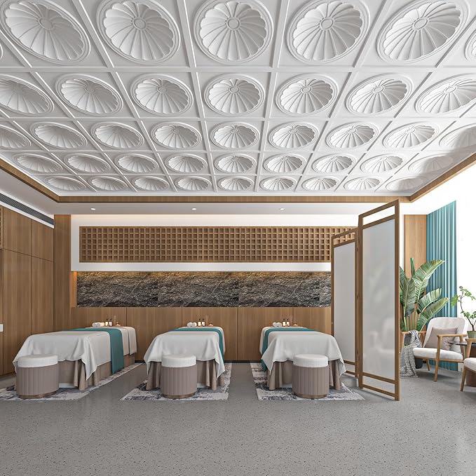 Art3dwallpanels Ceiling Tiles 12 Pack Drop Ceiling Tiles, 24 x 24 Inch High - Image 5
