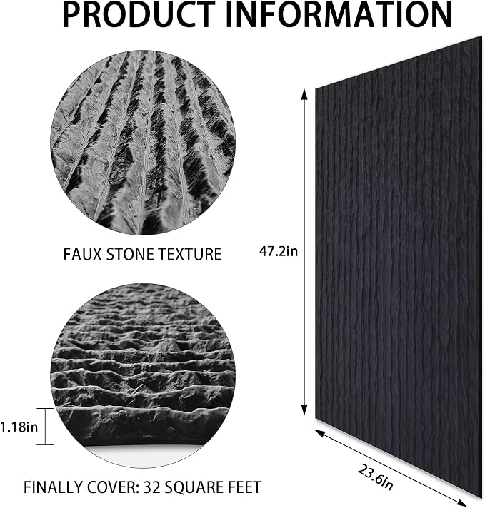 KASARO 3D Faux Stone Wall Panels, Flowstone Wall Covering Panels Accent - Image 4