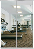 Delma Home Gym Mirror, Large Full Body Tempered Glass Frameless, Wall-Mounted by Delma