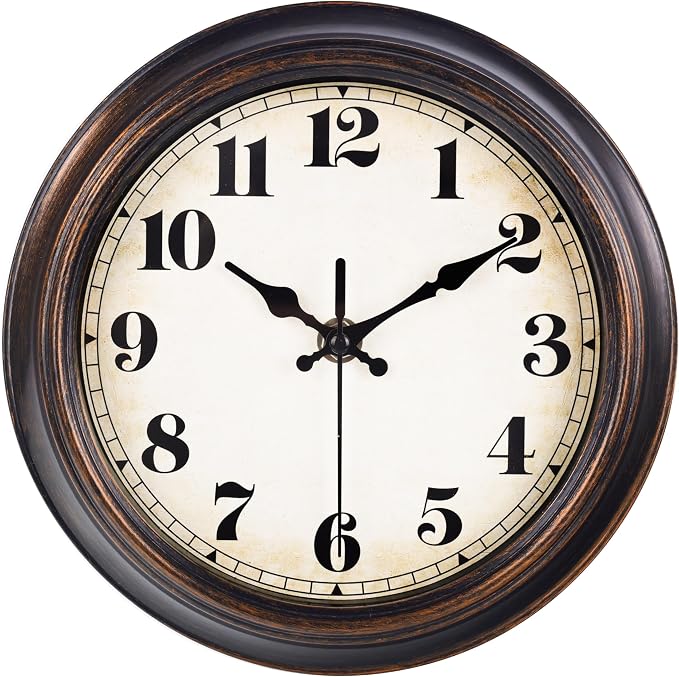 Yoiolclc Vintage Wall Clock 8 Inch Retro Silent Small Wall Clocks Battery by YoiolclcWallClock