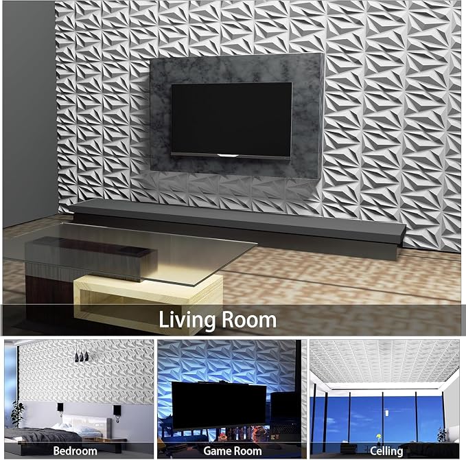 Heikki 30 Pack 3D Wall Panel for Interior Wall Décor, PVC Flower Textured Wall - Image 8