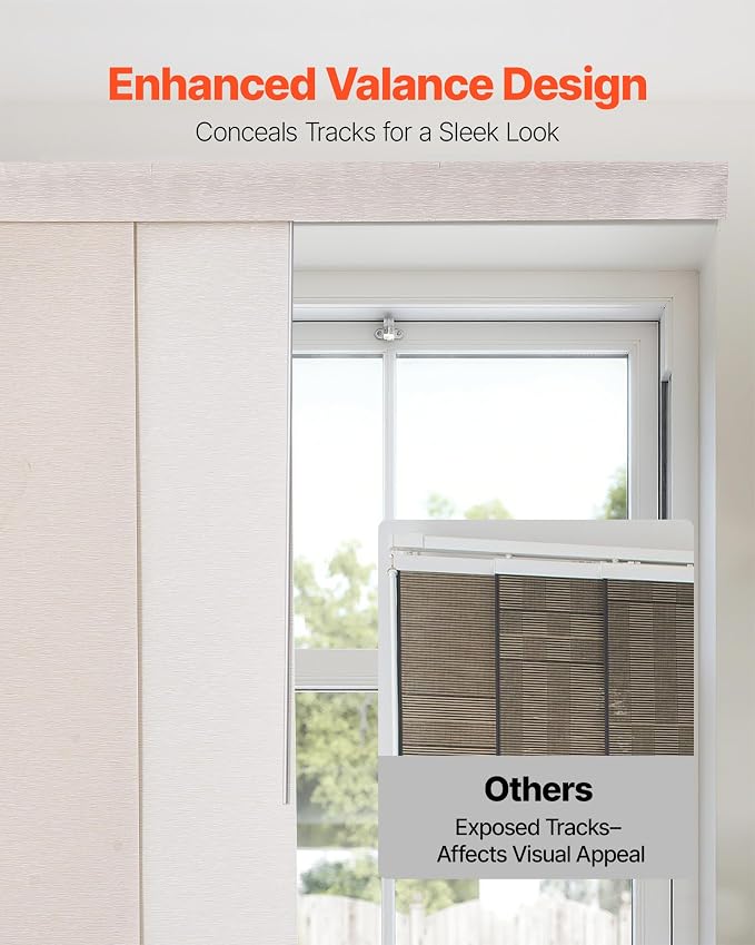 VEVOR Panel Track Blinds, Extendable Track from 45.8 in to 86 in W, Trimmable - Image 4