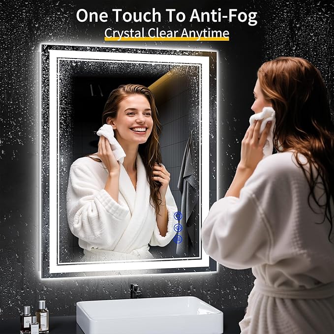 38"x30" LED Bathroom Mirror - Image 4