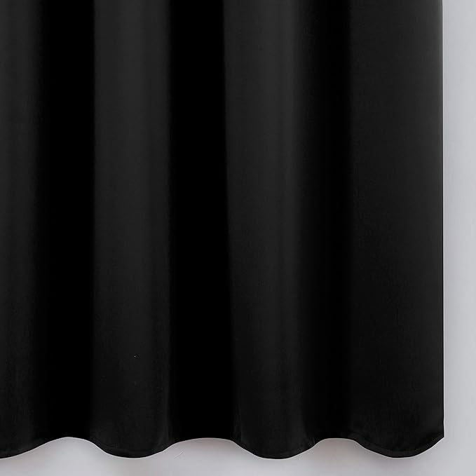 LEMOMO Blackout Curtains 52 x 84 inches Long Black Curtains Set of 2 Panels - Image 8