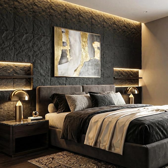 BEAUTYPEAK 3D Faux Stone Wall Panels, Home & Office Accent Wall, Easy Install - Image 8