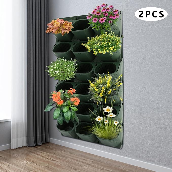 Vertical Wall Planter with 36 Pots, Hanging Garden Plant Flowerpot Holder - Image 7