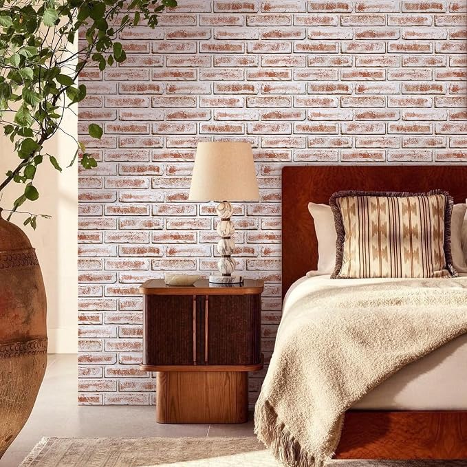 Commomy 3D Peel and Stick Brick, Ultralight Thin PVC Faux Brick Wall Panels - Image 6
