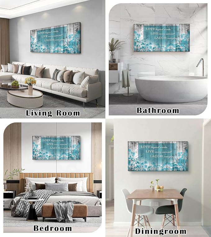Cao Gen Decor Art S07050 Wall Art Motivational Quotes Canvas Prints 1 Panels - Image 2