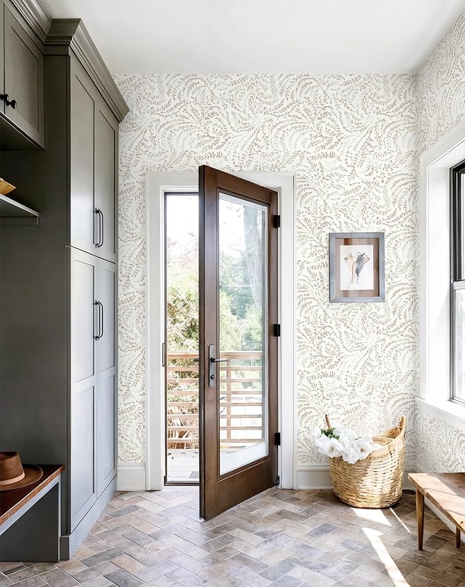 Heroad Peel and Stick Wallpaper Modern Boho Contact Paper Neutral Beige Wall - Image 6