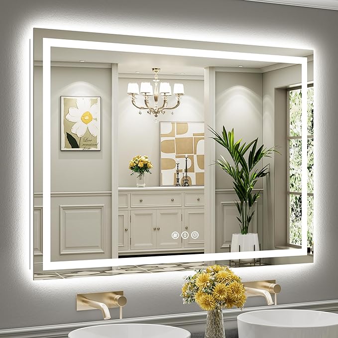 Briivue 55x40 Inch LED Bathroom Mirror by Briivuemodernmirrors