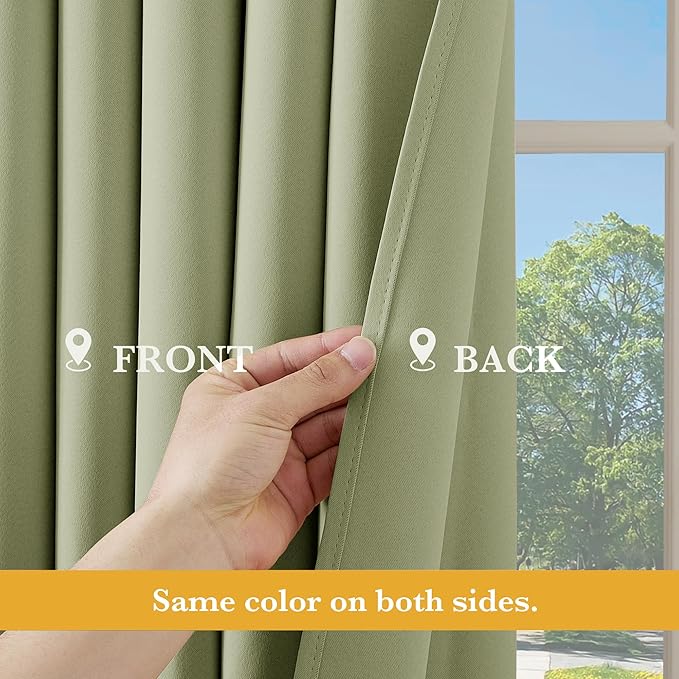 RYB HOME Blackout Thermal Insulated Curtains, Portable Curtain - Image 5