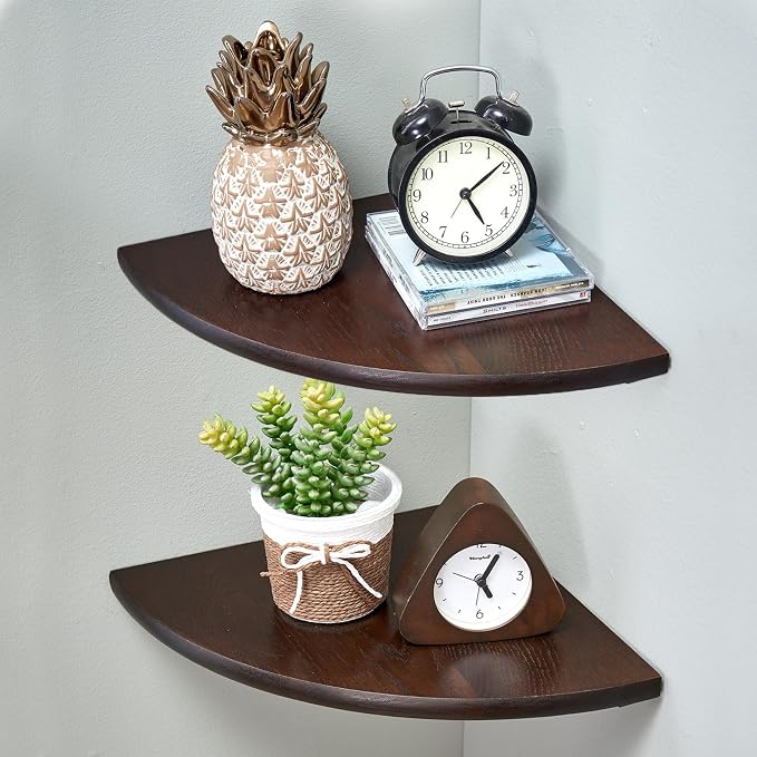 Corner Shelves, Floating Corner Shelf, Round End by Coamily