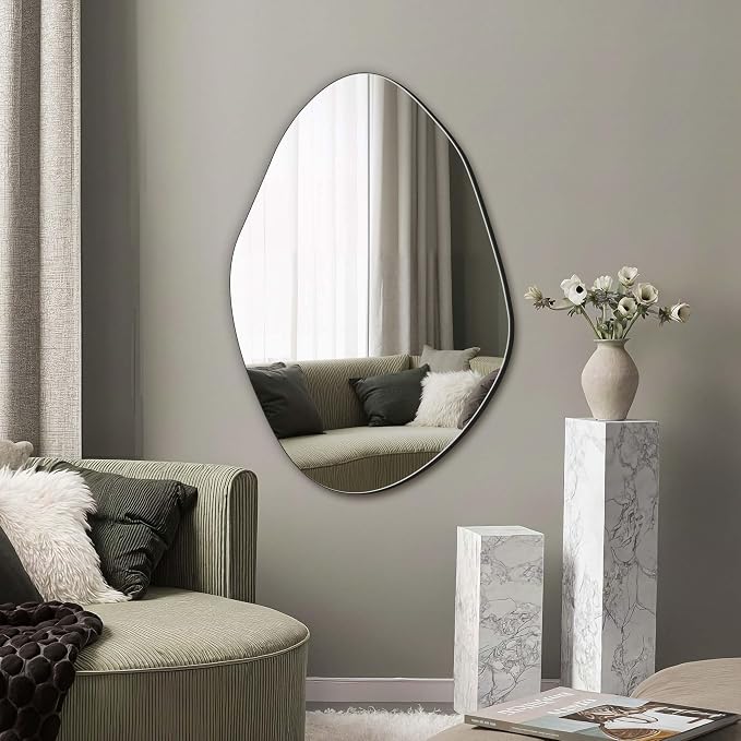 Delma Irregular Wall Mirror, Frameless Decorative Mirror - Image 7