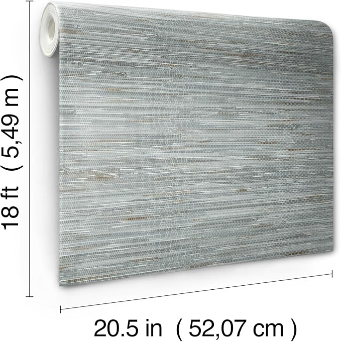 NuWallpaper Multicolor Grassweave Peel and Stick Wallpaper, Self Adhesive Wall - Image 9