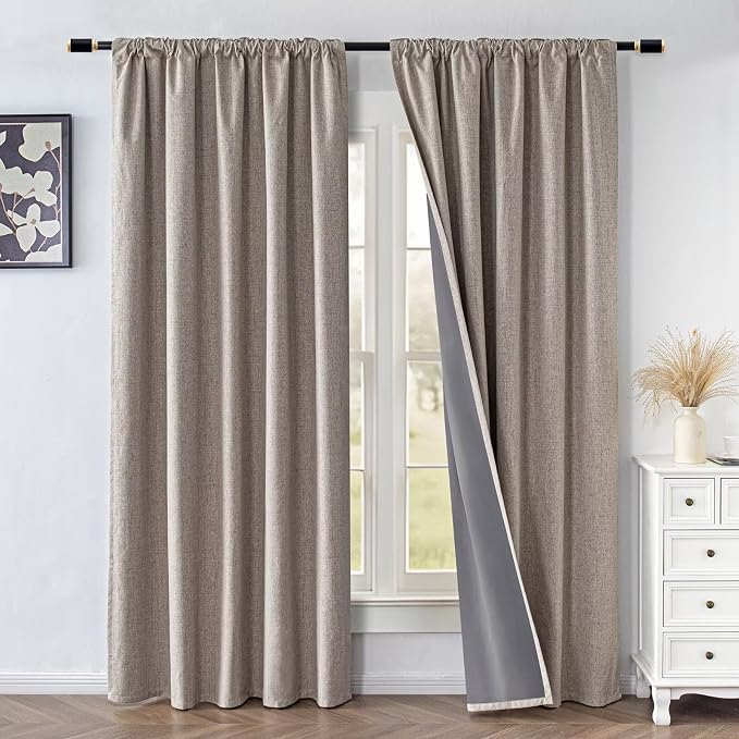 IGEMAEVE 100% Blackout Curtains 108 Inches Long - Image 2