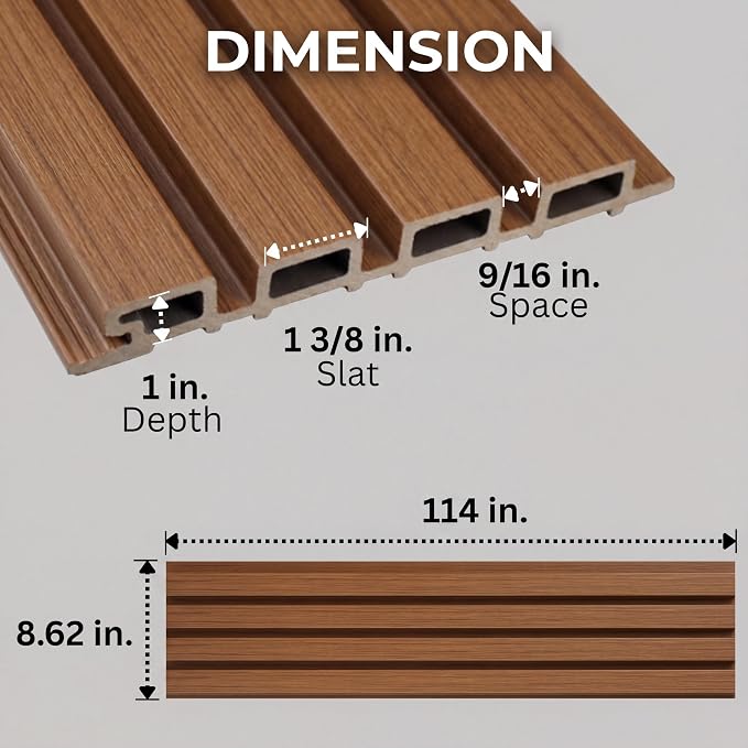 From Plain to Beautiful in Hours WPC Exterior Wall Slat Panels Waterproof - Image 2