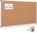 Large Cork Bulletin Board 96" X 48", Wall Mounted Notice Pin Board by Justdowhatyouwanttodo