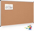 Large Cork Bulletin Board 72" X 48", Wall Mounted Notice Pin Board by Justdowhatyouwanttodo