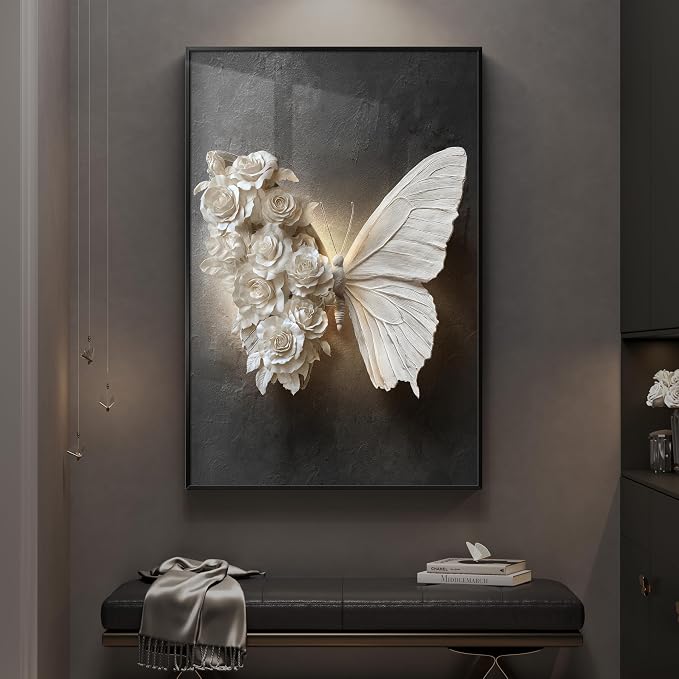 Large Framed Modern Black and White Wall Art, Contemporary Black Prints - Image 2
