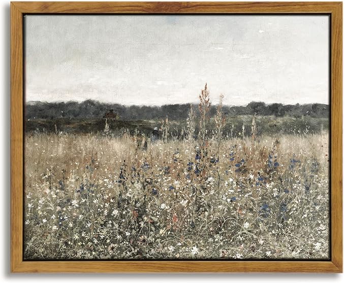 InSimSea Framed Canvas Wall Art, Meadow by InSimSeaArt
