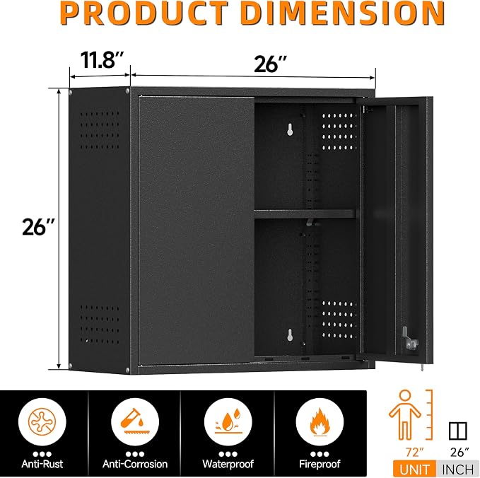 Garage Wall Cabinet, Metal Wall Cabinets - Image 3