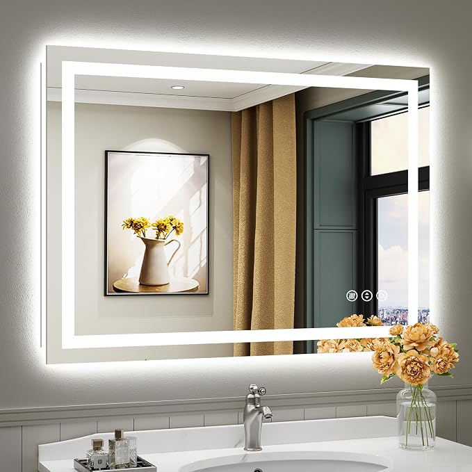 Briivue 44x32 Inch LED Bathroom Mirror by Briivuemodernmirrors