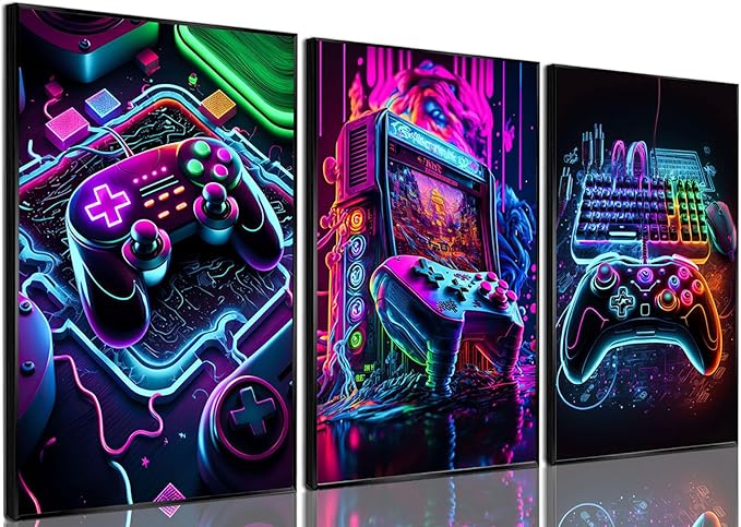 BGFCE Game Room Decor Posters Set of 3 by BGFCEWallArt