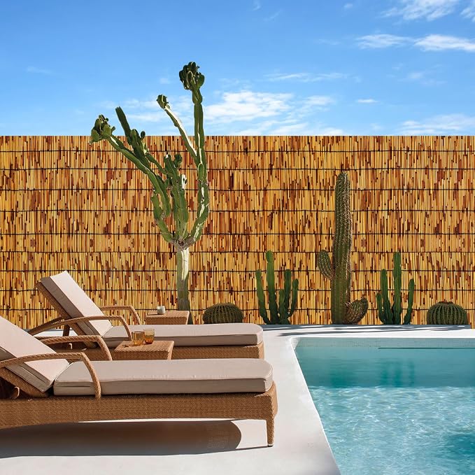 Reed Fencing Rolls, Patio Privacy Screen, Decorative Bamboo Fence Rolls - Image 5