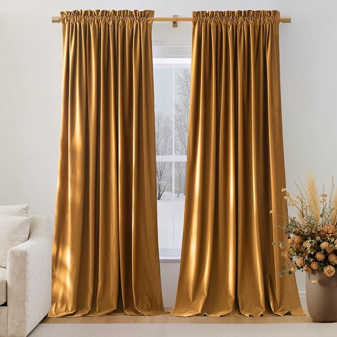 NICETOWN Warm Velvet Curtains 84 inch Long - Image 2