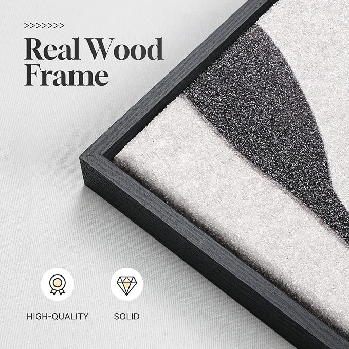 Framed Neutral Abstract Wall Art - Image 5