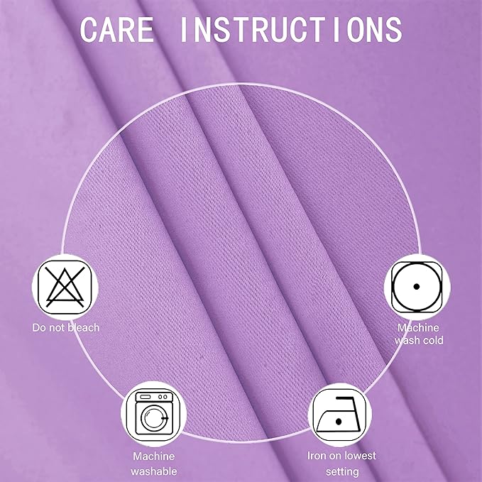 LEMOMO Lavender Thermal Blackout Curtains/52 x 72 Inch/Set of 2 Panels Room - Image 4