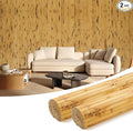 OUZUGIE 2 Pack 96x24 Inch Natural Bamboo Wall Panel – Yellow Burned Pole Wrap by OUZUGIE