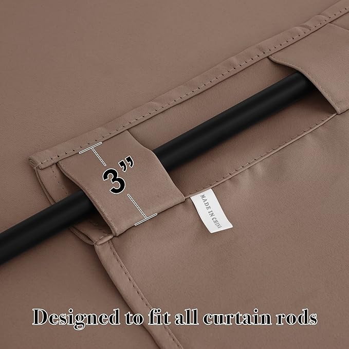 RYB HOME Blackout Curtains for Living Room, Privacy Thermal Insulating Window - Image 5
