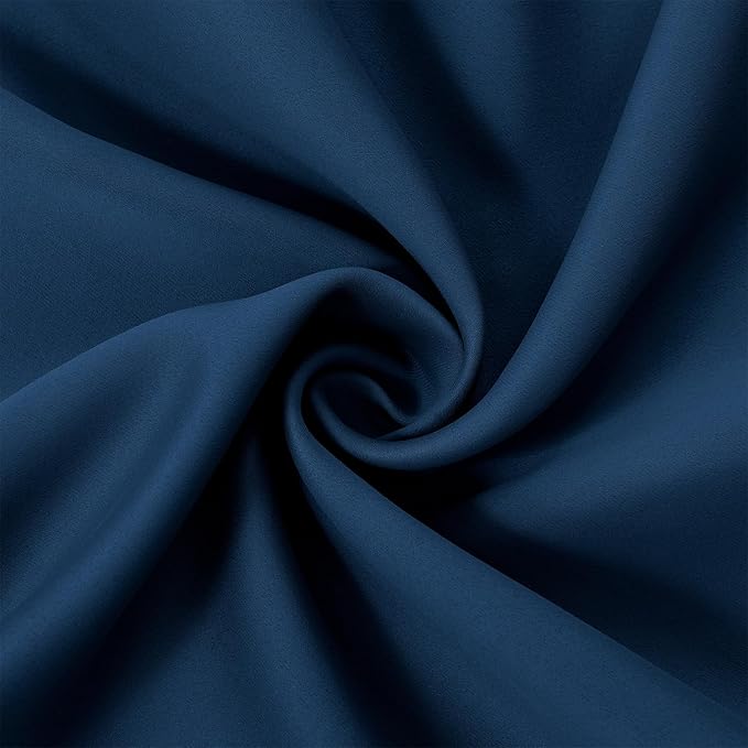 LEMOMO Navy Blackout Curtains/38 x 54 Inch Length/Set of Two Panels Grommet - Image 7