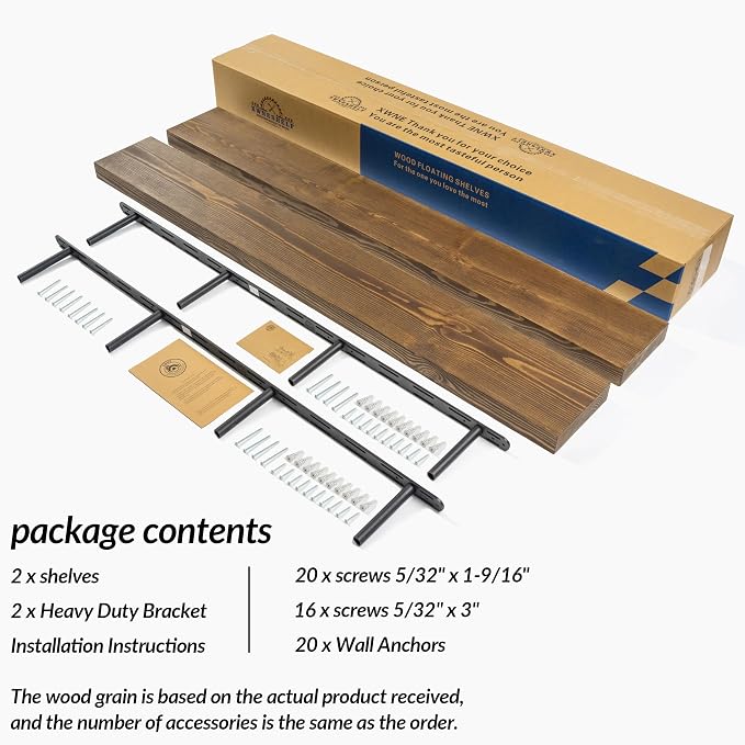 60 Inch Floating Shelves, 8-Inch Deep High-End Solid Wood Long Floating Shelves - Image 8