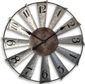 Mrocioa 24inch Windmill Distressed Metal Wall Clocks Rustic Large Decorative by Mrocioa