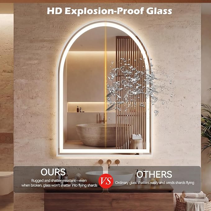 Sweetcrispy 28“×36” LED Bathroom Backlit Mirror - Image 2