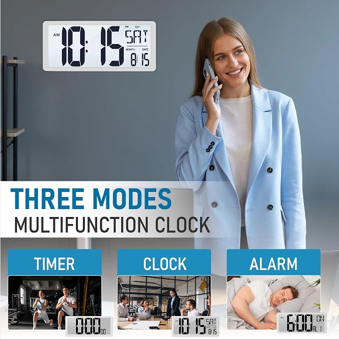 TXL 18.44" Large Digital Wall Clock - Image 4