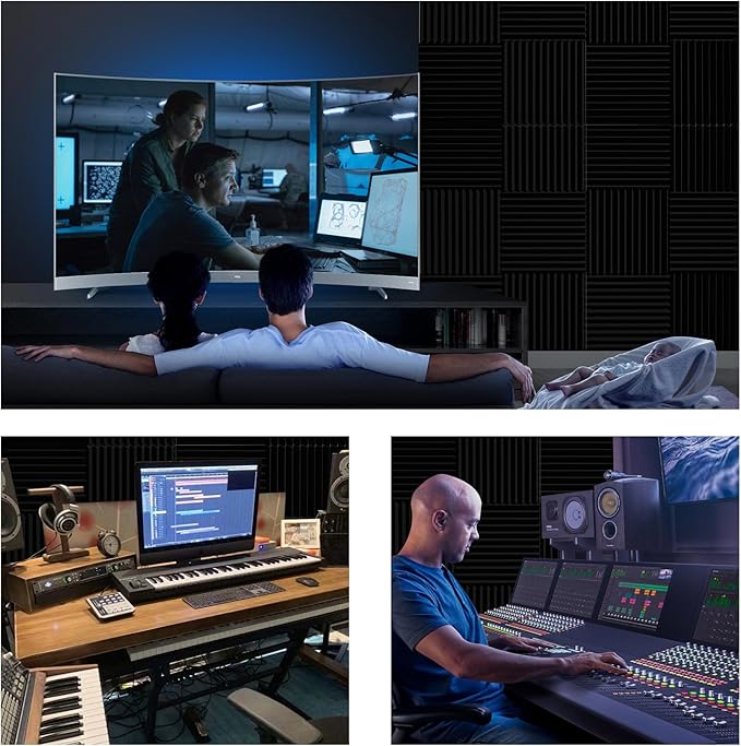 54 Pack Sound Proof Foam Panels |12"×12"×1" Quick-Recovery Soundproof Wall - Image 6