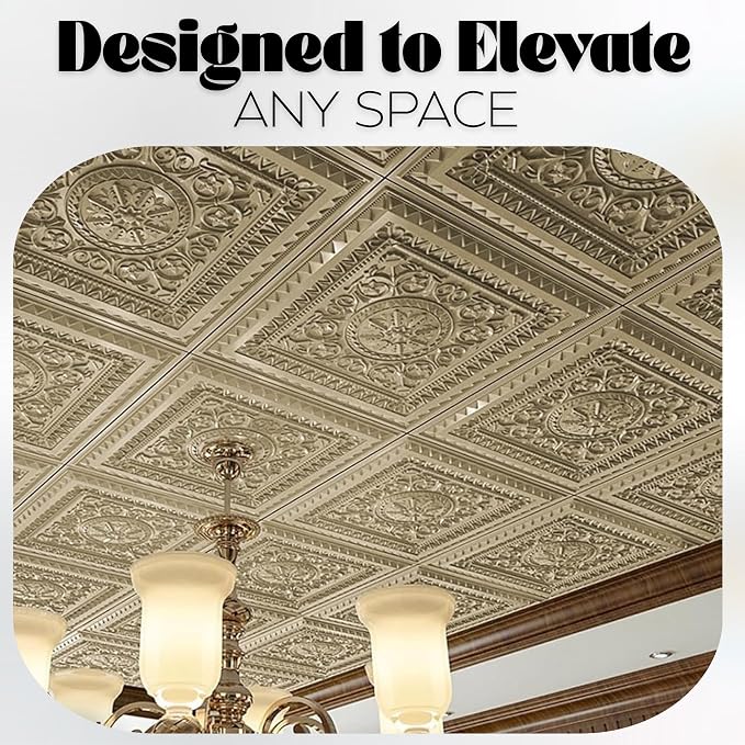 Art3d 12-Pack PVC Drop Ceiling Tiles, 2ft x 2ft - Image 5