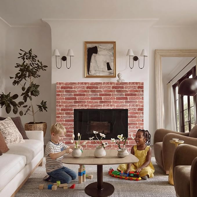 Commomy 3D Peel and Stick Brick, Ultralight Thin PVC Faux Brick Wall Panels - Image 6