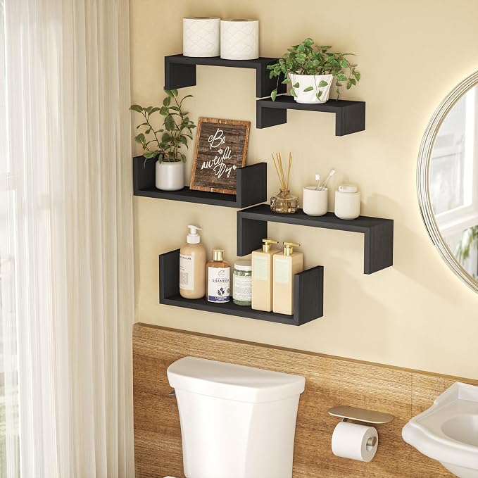 SRIWATANA Floating Shelves for Wall, Wall Shelves for Bathroom, Living Room - Image 3