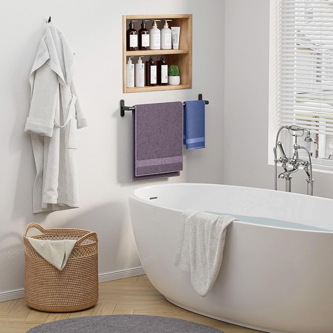 Powools Matte Black Towel Rack for Bathroom - Image 9