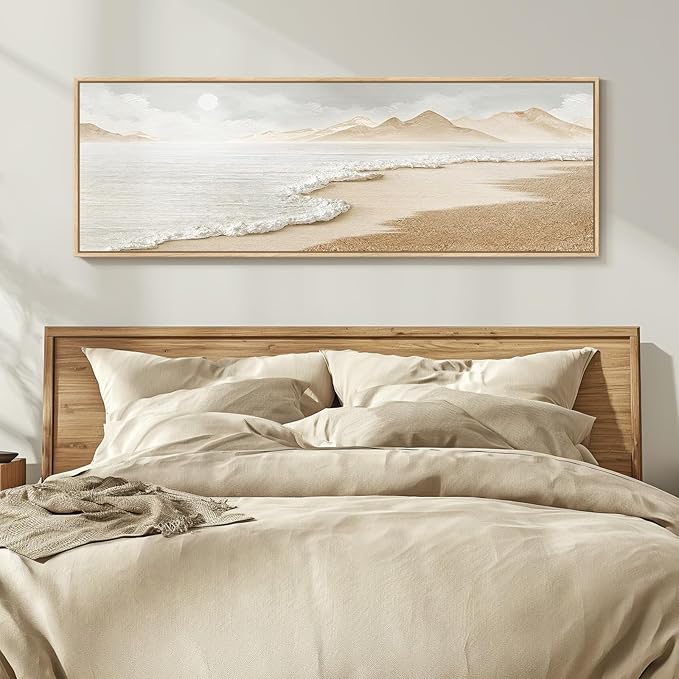Framed Boho Coastal Beach Wall Art - Image 3