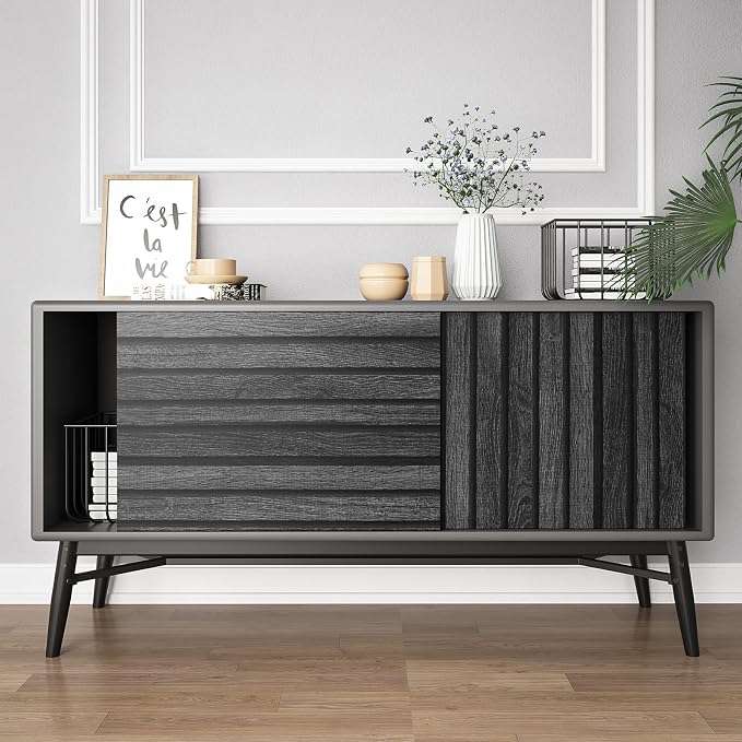 VEELIKE Charcoal Black Wooden Slat Wallpaper Peel and Stick Waterproof Dark - Image 7