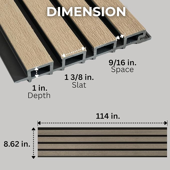 From Plain to Beautiful in Hours WPC Exterior Wall Slat Panels Waterproof - Image 2
