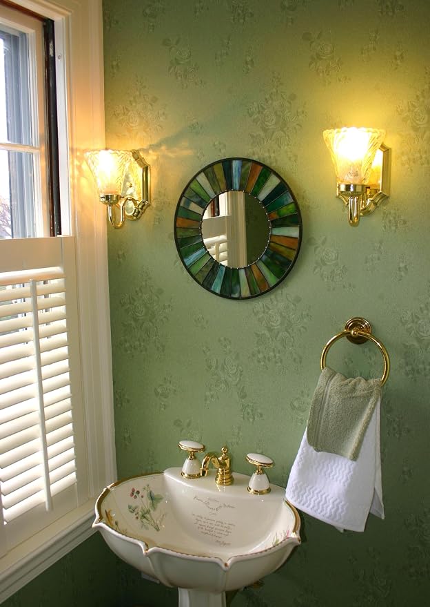 Erfoni 197"x17.7" Green Thicken Floral Embossed Wall Paper Pure Green Peel and - Image 6